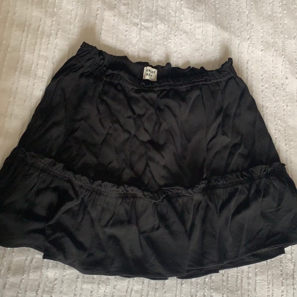 Black mini skirt